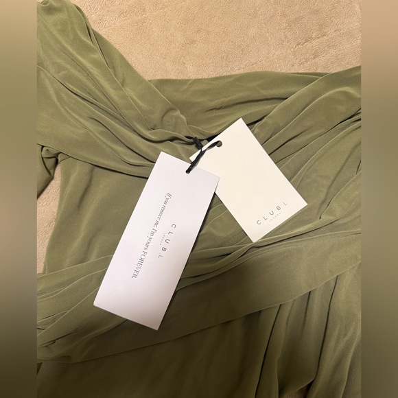 Club L London One Shoulder Olive Dress - Picture 6 of 6